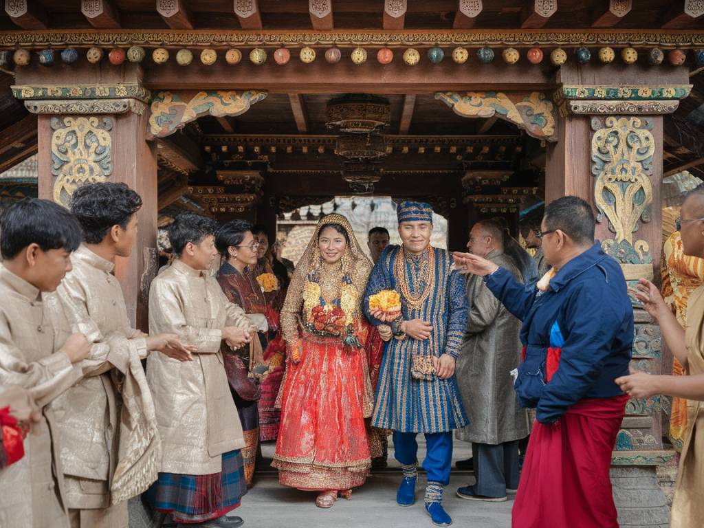 "Voyage de Noces au Bhoutan : Entre Spiritualité et Paysages Époustouflants"