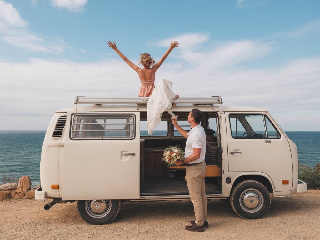 Voyage de Noces en Van Aménagé : Road Trip Romantique et Liberté Totale pour votre Lune de Miel