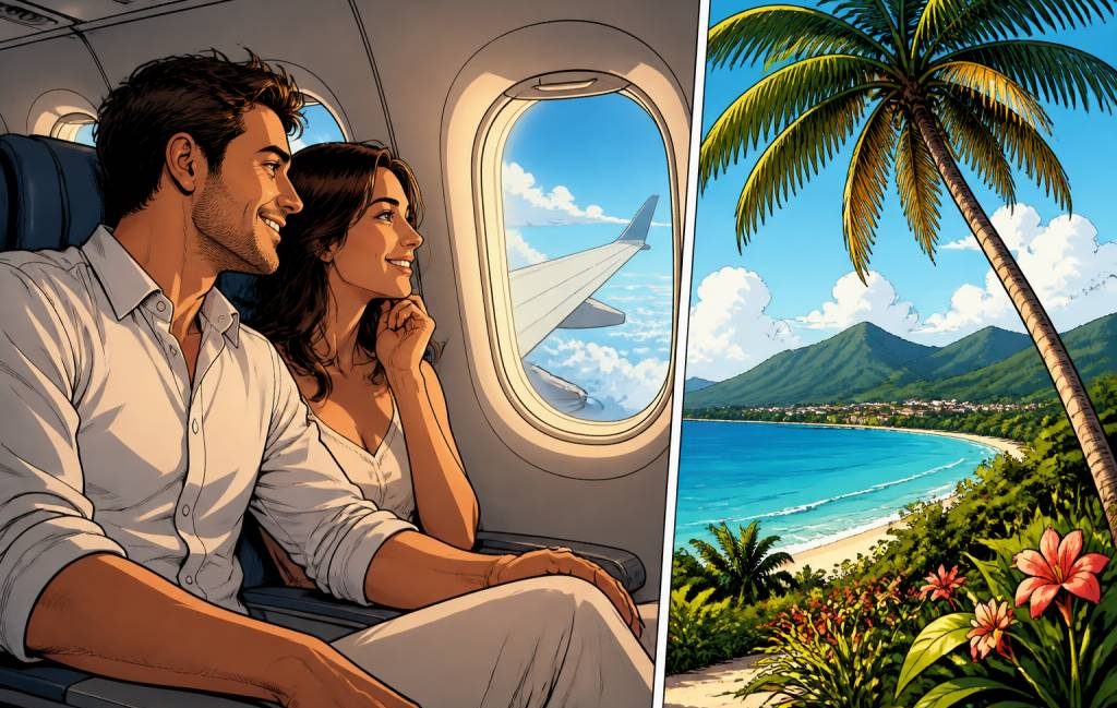 Aller retour vol Paris Pointe à Pitre pour un voyage de noces en Guadeloupe