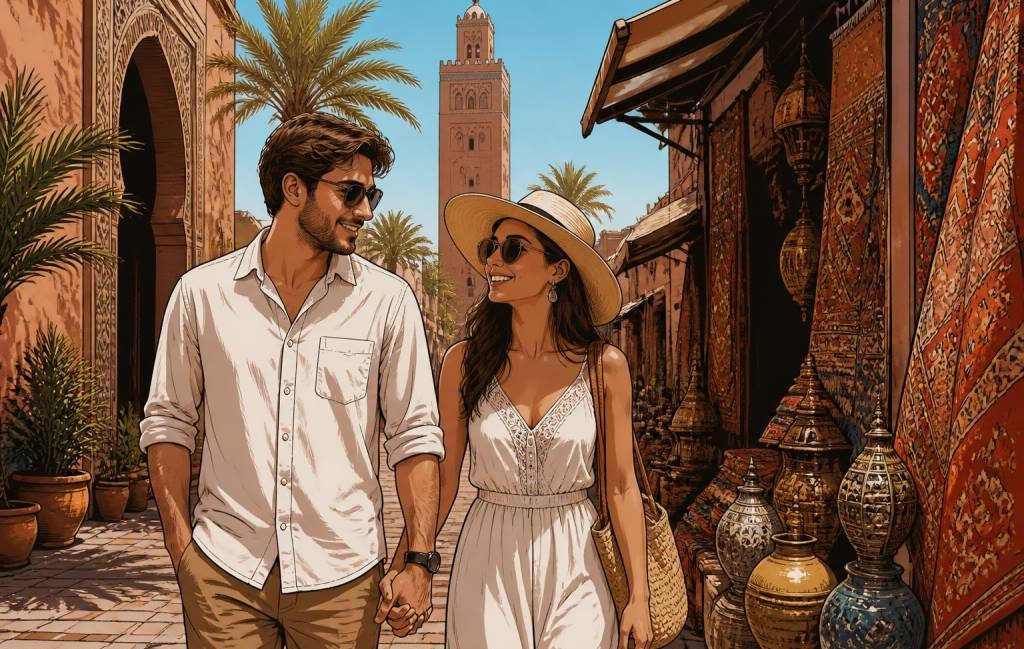 Aout à Marrakech pour un voyage de noce réussi