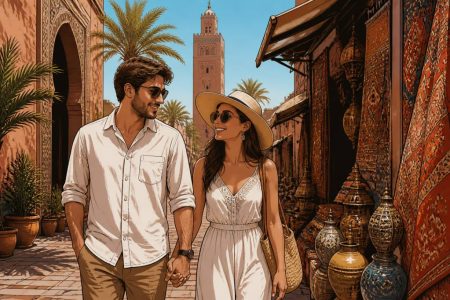 Aout à Marrakech pour un voyage de noce réussi