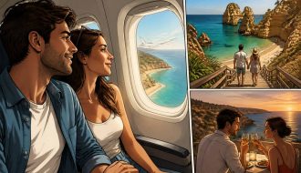 Algarve en avion : comment s’y rendre facilement pour un voyage de noces