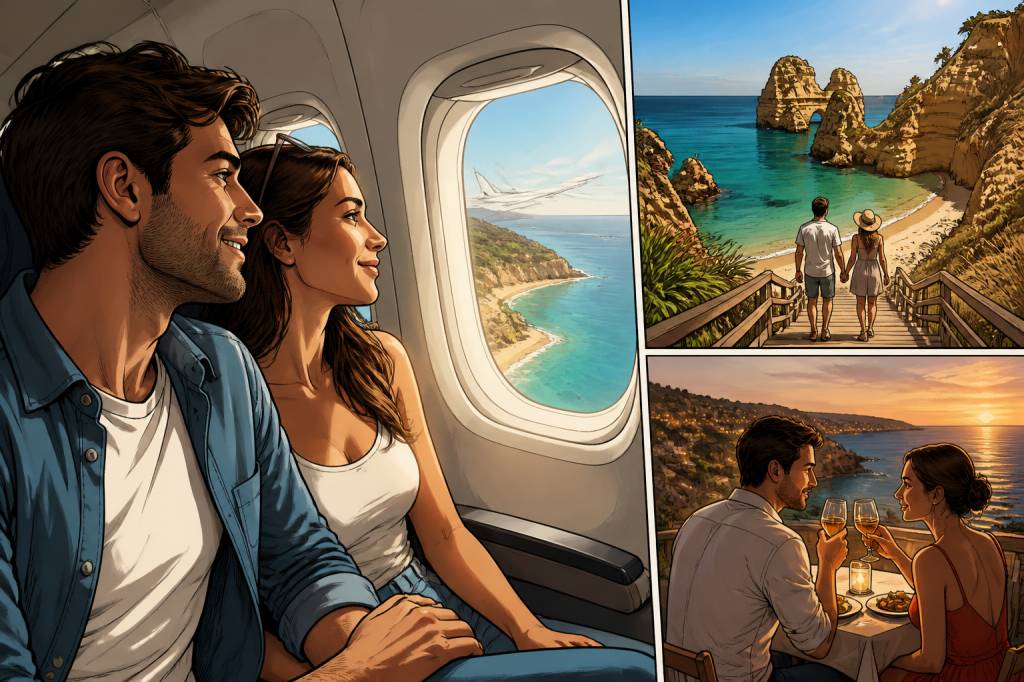 Algarve en avion : comment s’y rendre facilement pour un voyage de noces