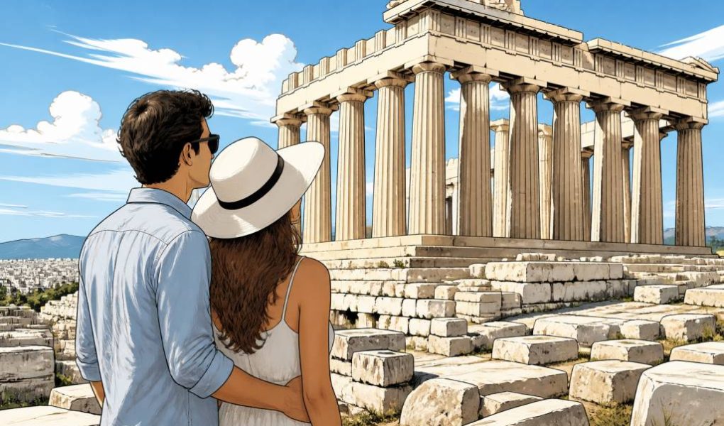 Monument grecque à découvrir lors d’un voyage de noce en Grèce