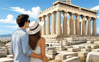 Monument grecque à découvrir lors d’un voyage de noce en Grèce