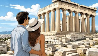 Monument grecque à découvrir lors d’un voyage de noce en Grèce
