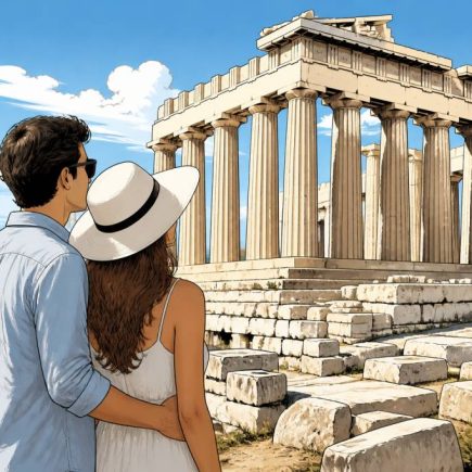 Monument grecque à découvrir lors d’un voyage de noce en Grèce
